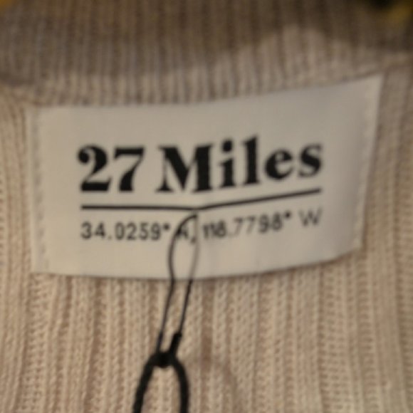 27 Miles Light Heather Grey Pure Cotton Sweater - Picture 7 of 9